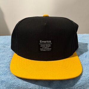 Emerica Black and Gold flatbrim hat